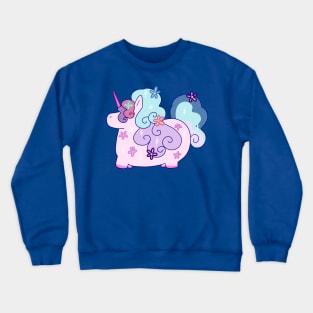 Fat Flowery Rainbow Unicorn Crewneck Sweatshirt